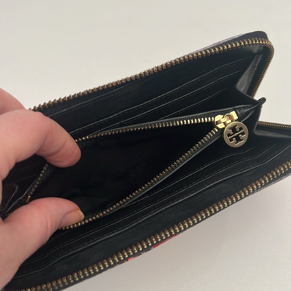 Tory Burch Python Print Leather Wallet 7.5” X 4” … - image 6